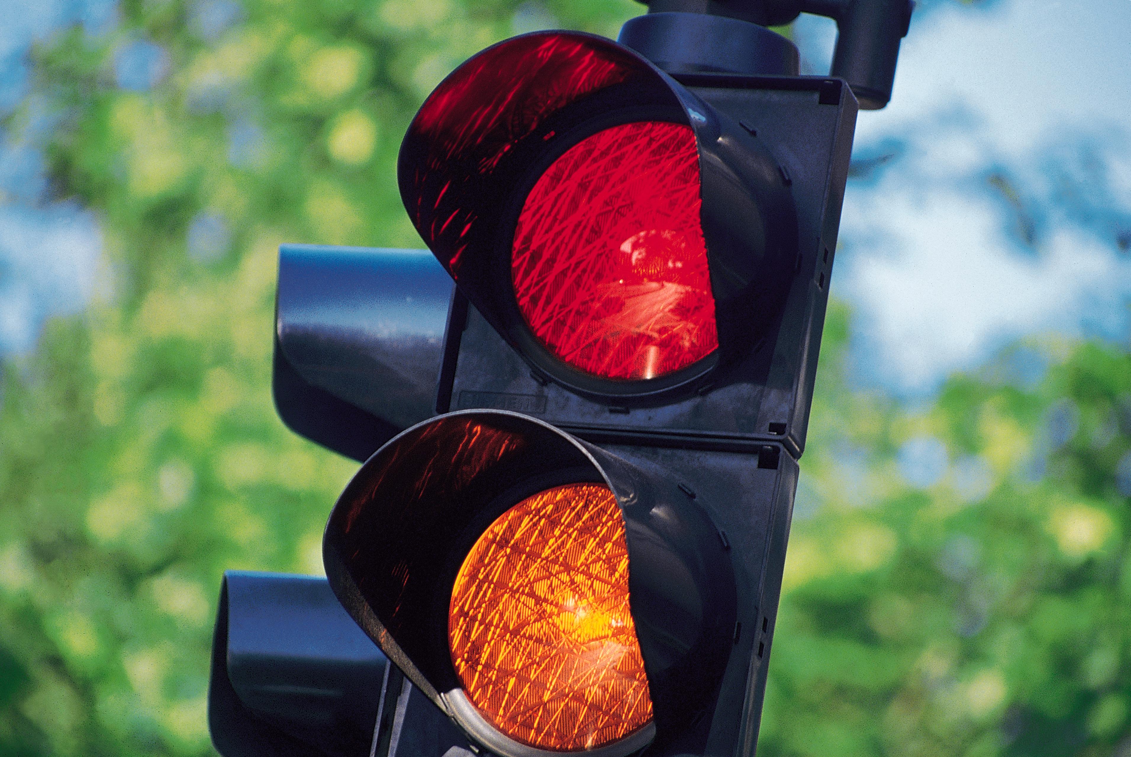 Close-up of stop light
