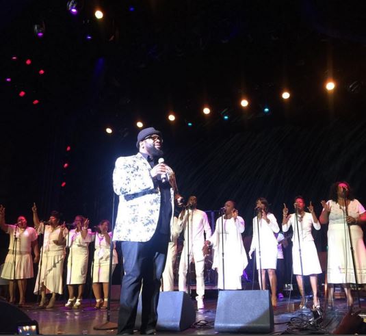 Bishop Hezekiah Walker takes the stage.