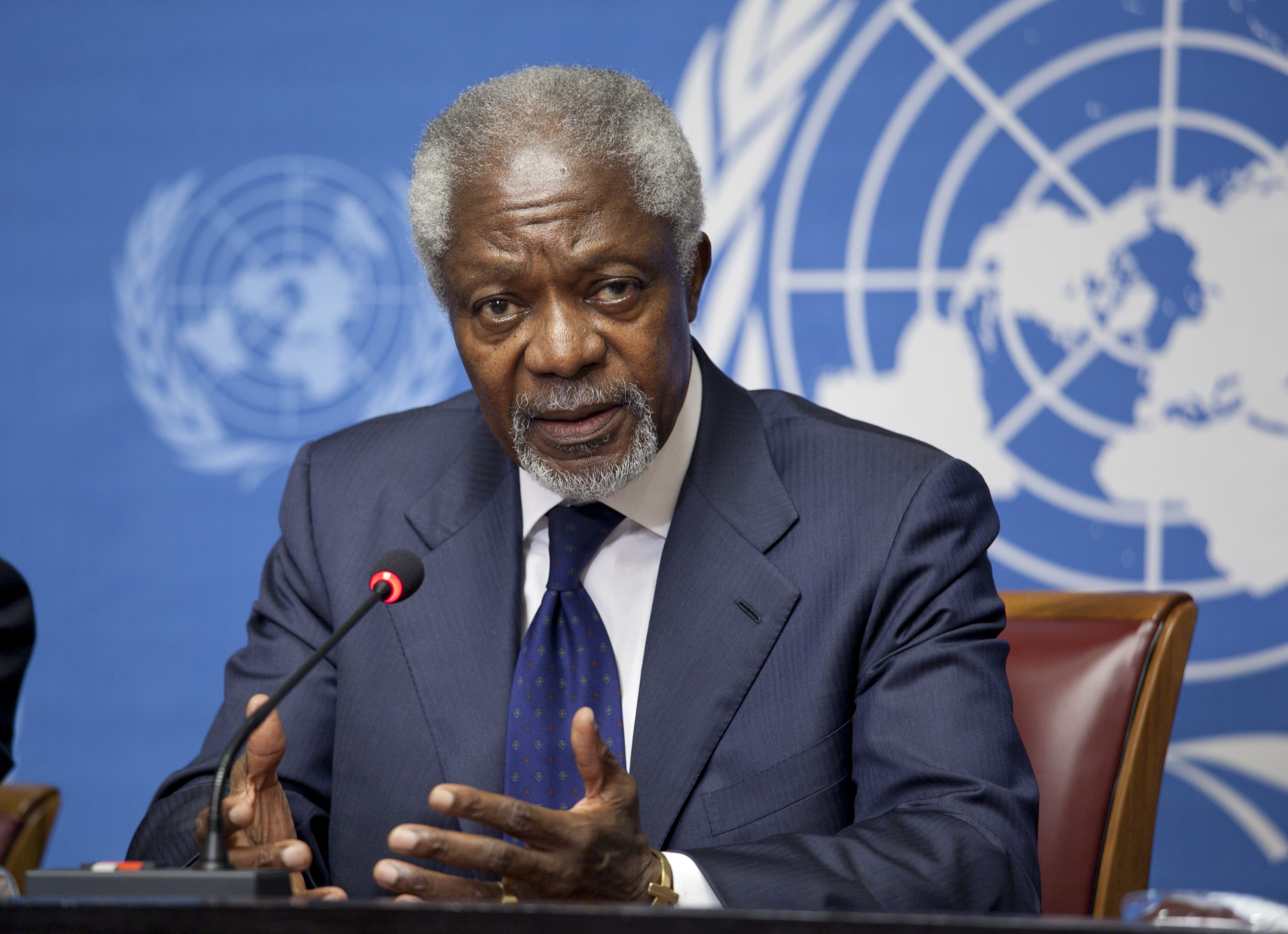 Joint Special Envoy Kofi Annan spoke with the media at the United Nations Office at Geneva following the June 30, 2012 Meeting of the Action Group for Syria.