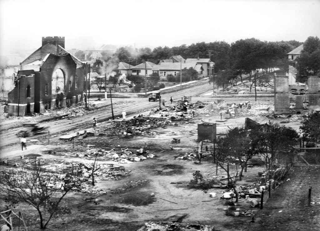 Part of Greenwood District burned in Race Riots, Tulsa, Oklahoma, USA,American National Red Cross Photograph Collection, June 1921