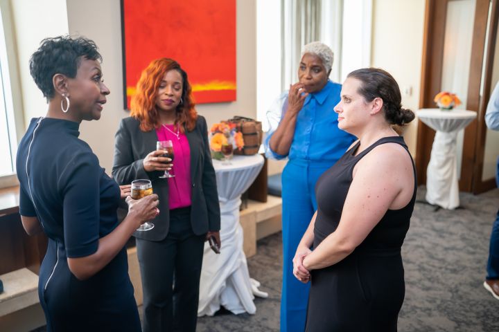 HBCU Presidents Dinner attendees in conversation