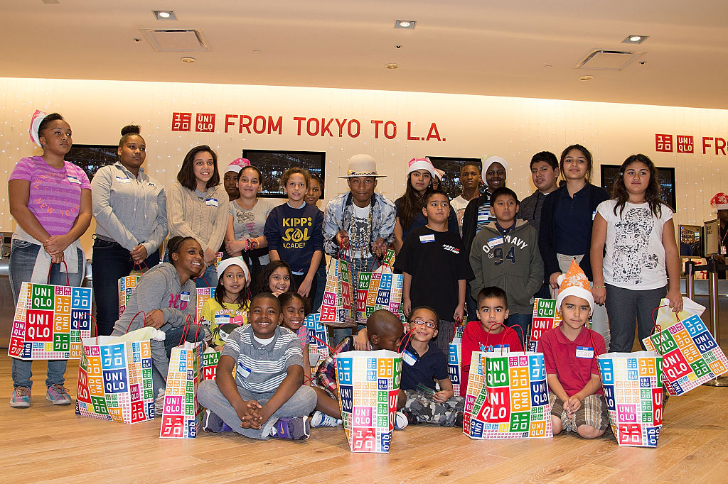 UNIQLO and Pharrell Williams Host Charity Shopping Event for Children in Need