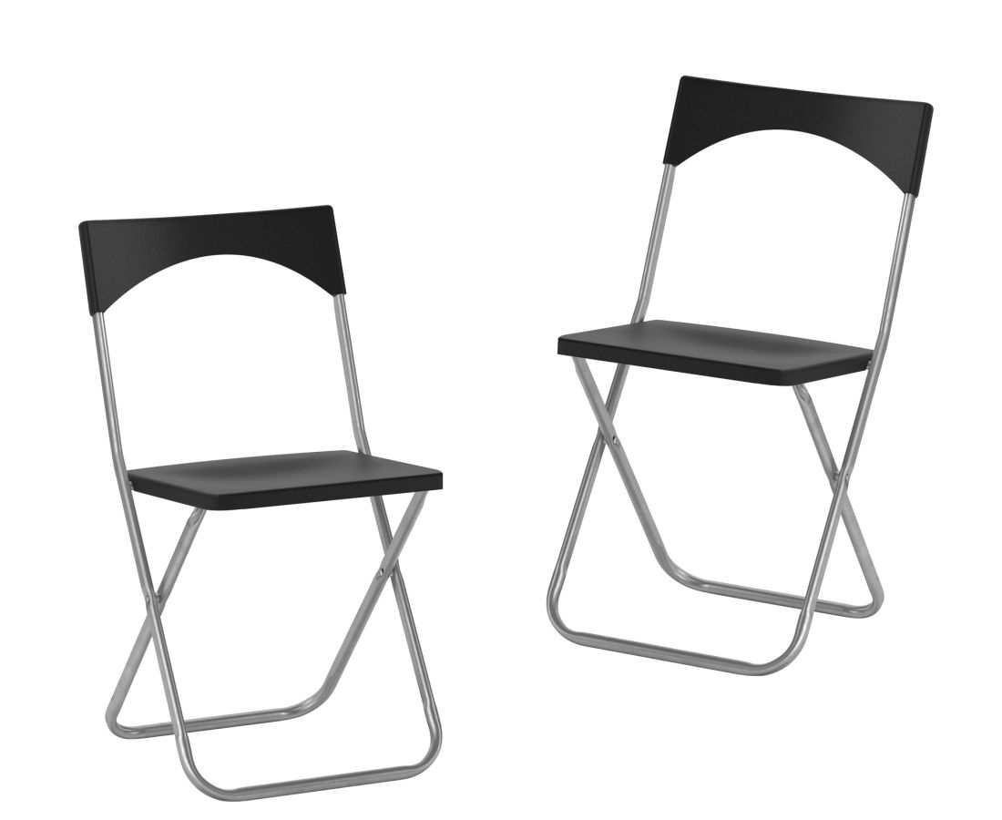 Modern black chairs isolated
