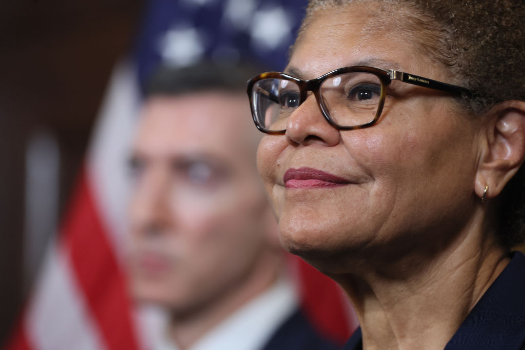 LA Mayor Karen Bass shows budget.