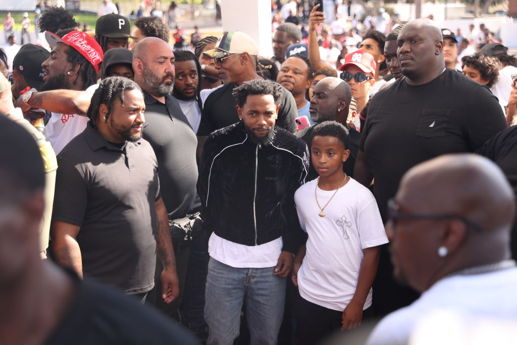 Kendrick Lamar music video shoot for "Not Like Us"