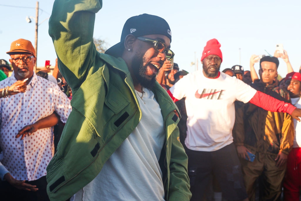 Kendrick Lamar music video shoot for "Not Like Us"