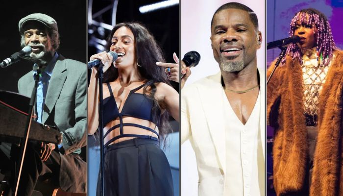 Artist Collage: Gil Scott-Heron, Solange, Kirk Franklin, Lauryn Hill